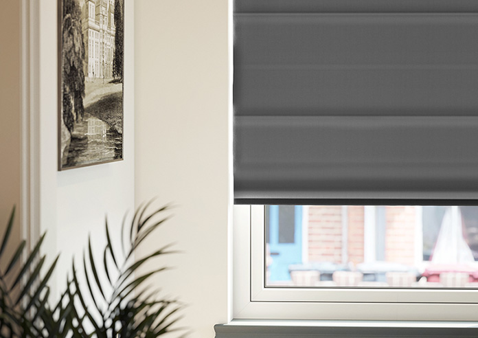 Lyra, Victoria Grey - Motorised Roman Blind - Image 5